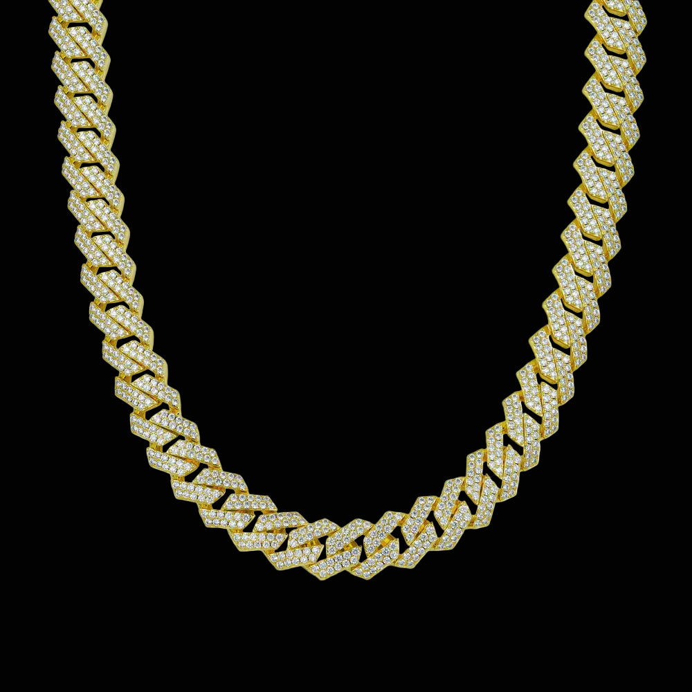 CUBANA PRONG 15MM ORO 18K